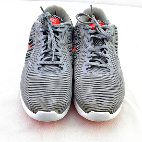 NIKE Revolution 3 Women Wolf Grey Hyper Orange Running Shoes 819303-002 Sz 10 - Picture 2 of 7